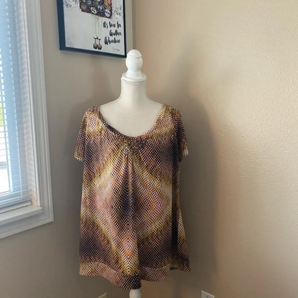 Worthington pixelated dots top, Sz. 3X